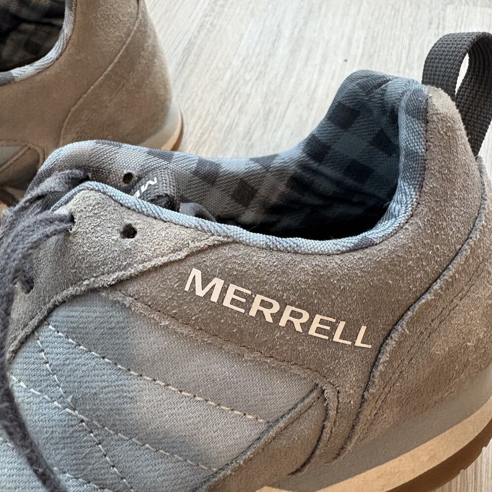 Merrell Women's Alpine Sneaker Retro Suede Blue Grey Gorpcore Shoes Size 9.5 - Picture 3 of 8